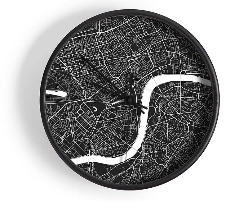 The Map Of London Thames 3 Clock - Wallart-Direct UK