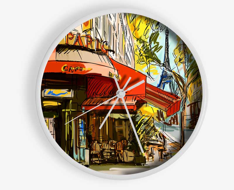 Eiffel Tower Streets 14 Clock - Wallart-Direct UK