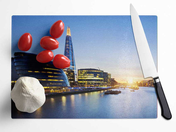 The Shard Over The Glass Chopping Board