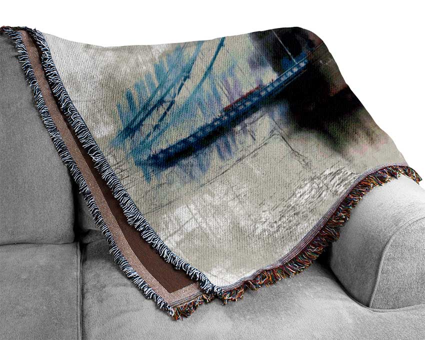 Tower Bridge Watercolour Woven Blanket