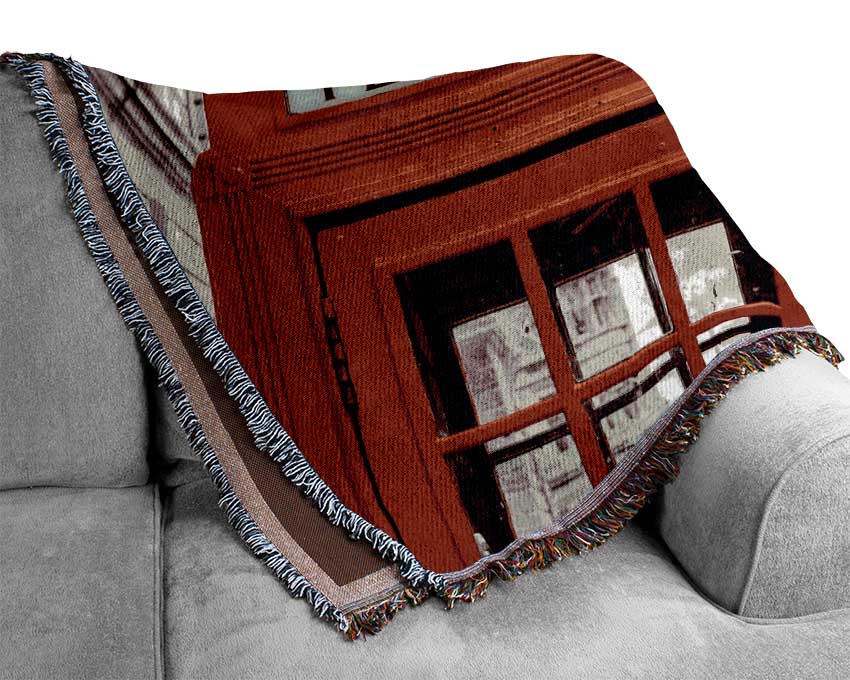 Big Ben Phone Box Woven Blanket