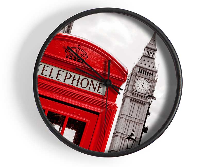 Big Ben Phone Box Clock - Wallart-Direct UK