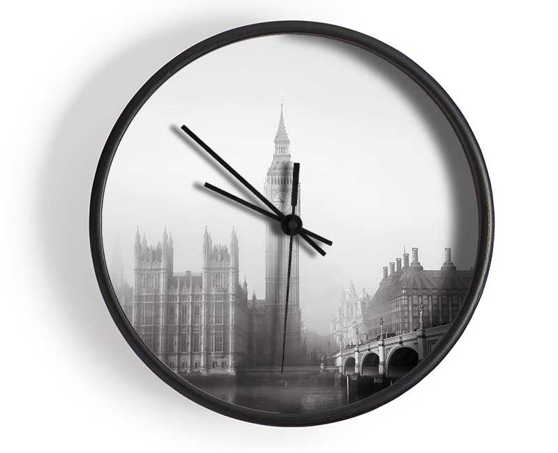 Morning Mist Over London T Clock - Wallart-Direct UK