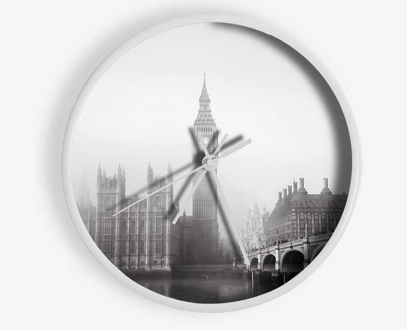 Morning Mist Over London T Clock - Wallart-Direct UK