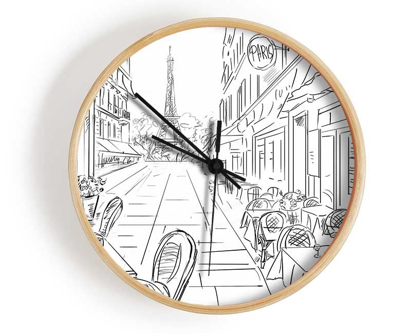 Eiffel Tower Streets 3 Clock - Wallart-Direct UK