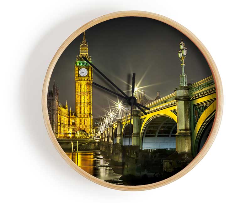 Golden Glow Of Big Ben Clock - Wallart-Direct UK