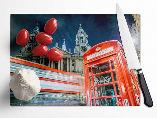 St Pauls Cathedral Glass Chopping Board