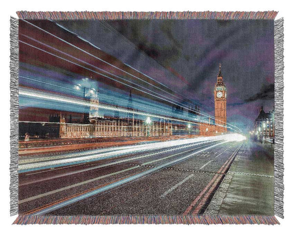 Big Ben Speed Of Light 1 Woven Blanket