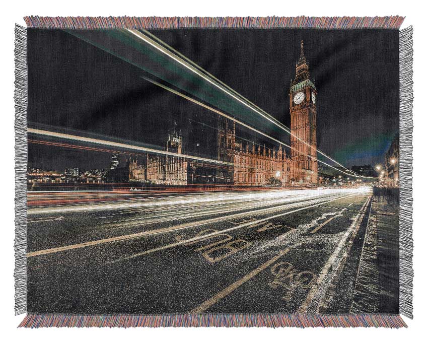 Big Ben Speed Of Light 4 Woven Blanket