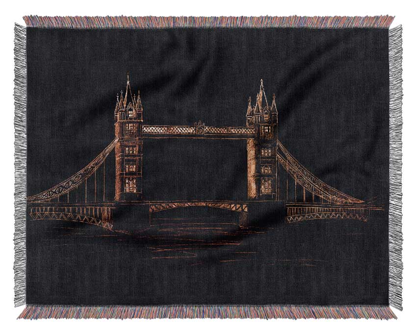 Tower Bridge Glow Woven Blanket