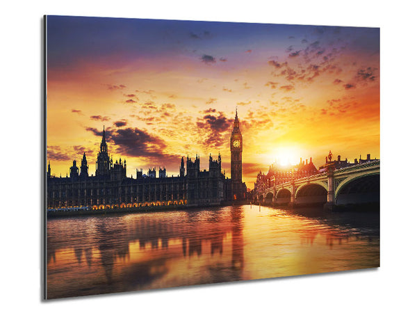 Sunset Over The Houses Of Parliament