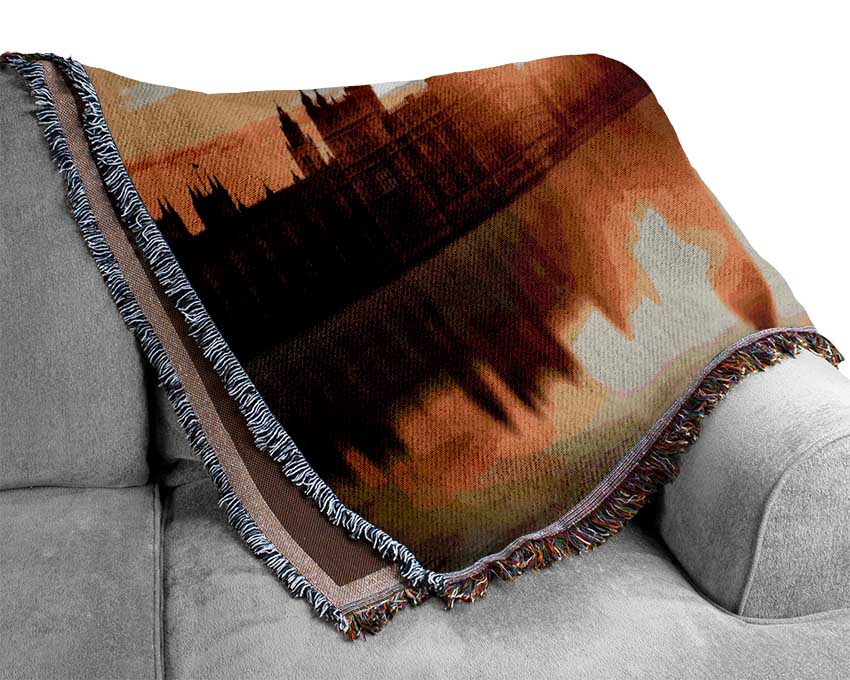 Sunset Through Big Ben Woven Blanket