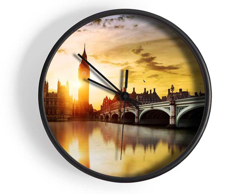 Sunset Through Big Ben Clock - Wallart-Direct UK