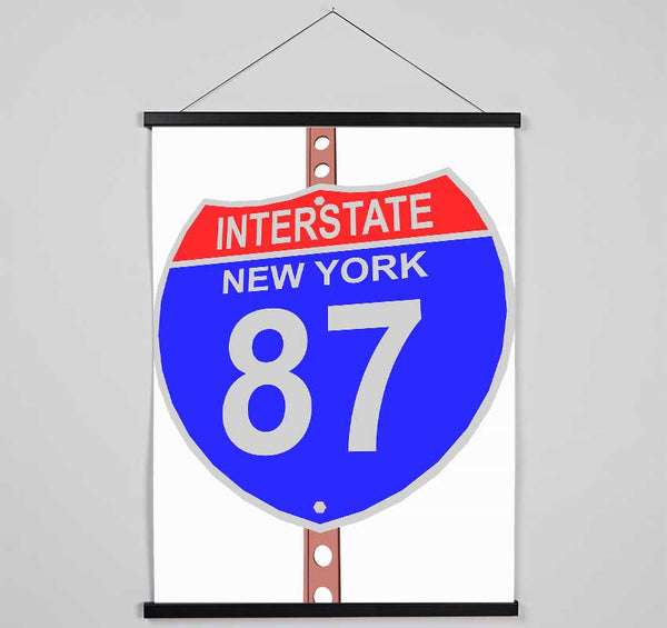 Interstate 87 Sign Hanging Poster - Wallart-Direct UK