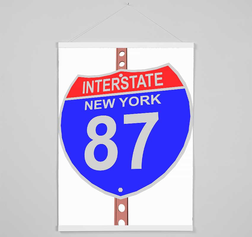 Interstate 87 Sign Hanging Poster - Wallart-Direct UK