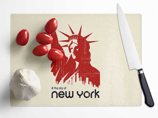 Statue of Liberty Glass Chopping Board