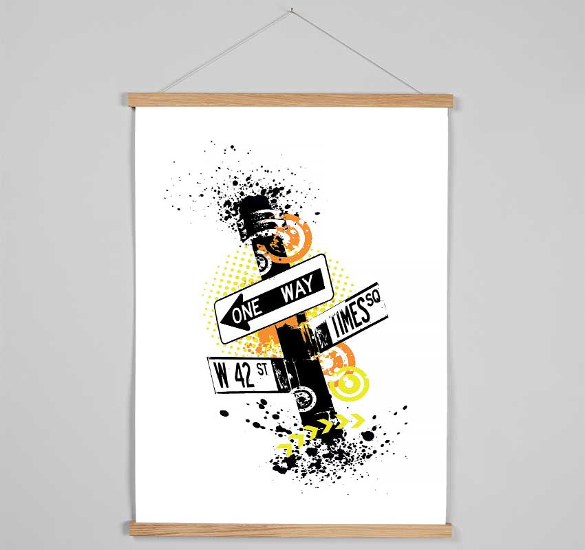 Funky Street Signs Hanging Poster - Wallart-Direct UK