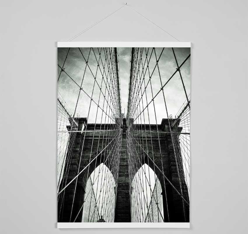 Brooklyn Bridge Arches Hanging Poster - Wallart-Direct UK