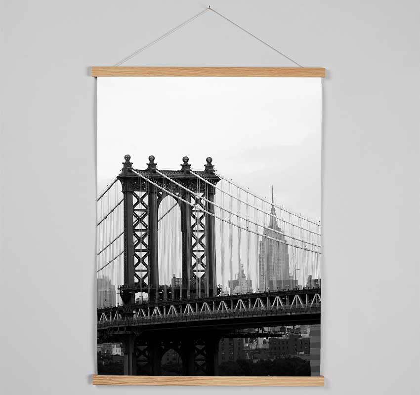 Empire State Through The Bridge Hanging Poster - Wallart-Direct UK