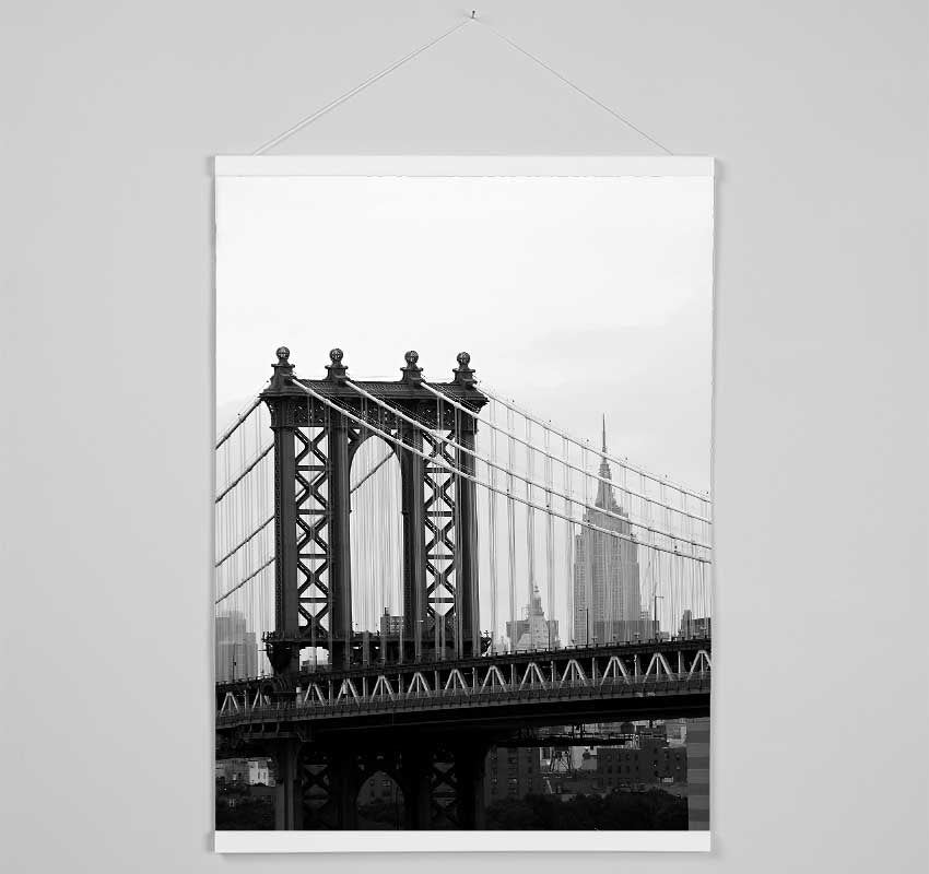 Empire State Through The Bridge Hanging Poster - Wallart-Direct UK