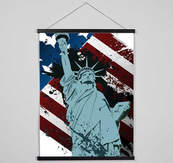 Retro Statue of Liberty Hanging Poster - Wallart-Direct UK