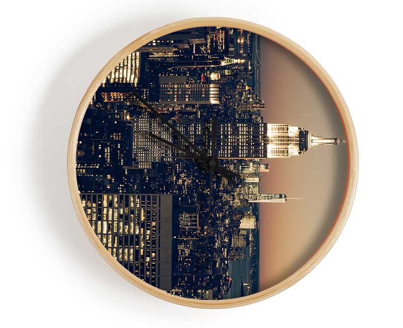 Empire State Building Light Up Clock - Wallart-Direct UK