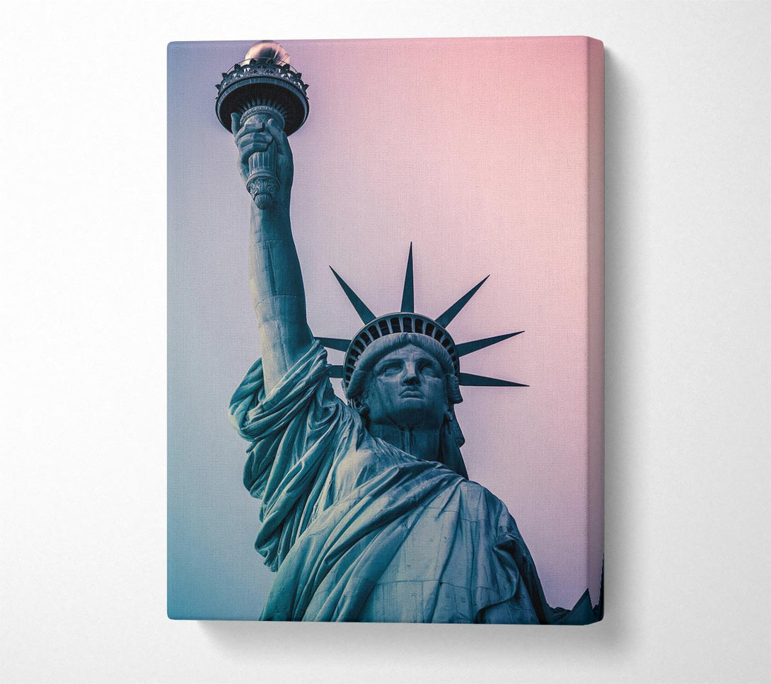 Picture of Skies Over The Statue of Liberty Canvas Print Wall Art