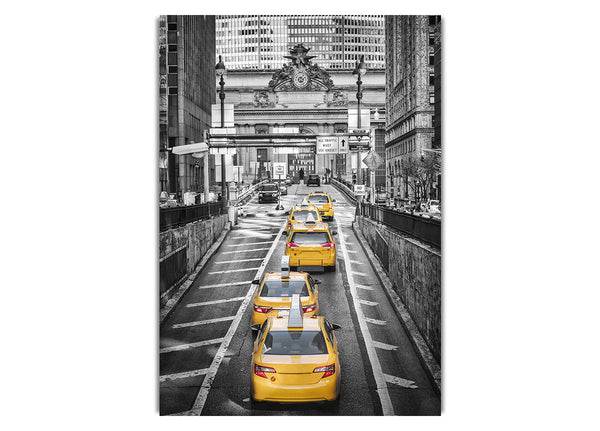 Yellow Cab-Warteschlange