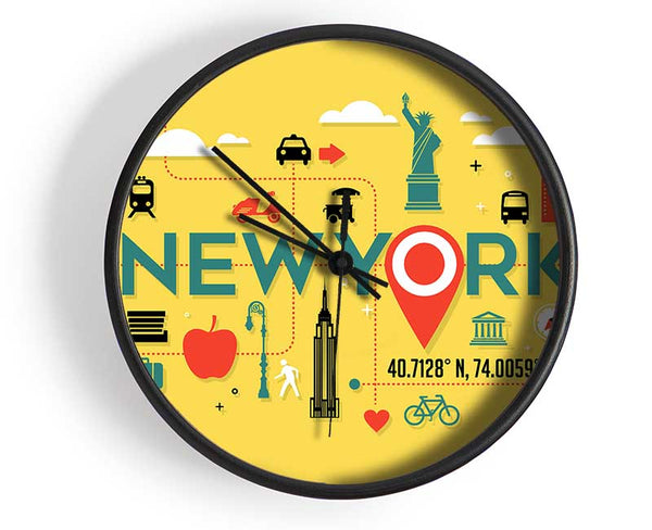 The Route In NYC Clock - Wallart-Direct UK