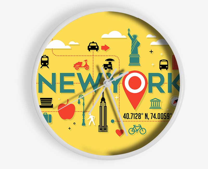 The Route In NYC Clock - Wallart-Direct UK