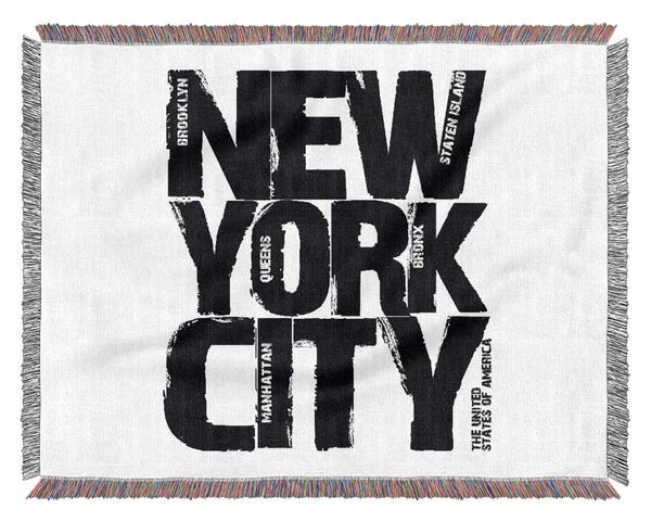 NYC Districts Woven Blanket