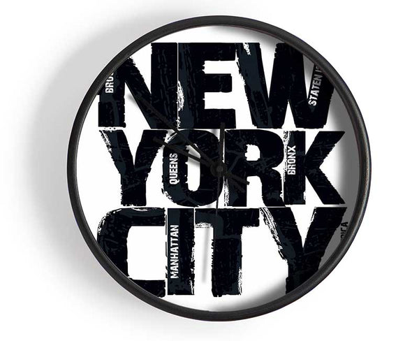 NYC Districts Clock - Wallart-Direct UK