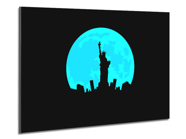 Statue of Liberty In The Blue Moon