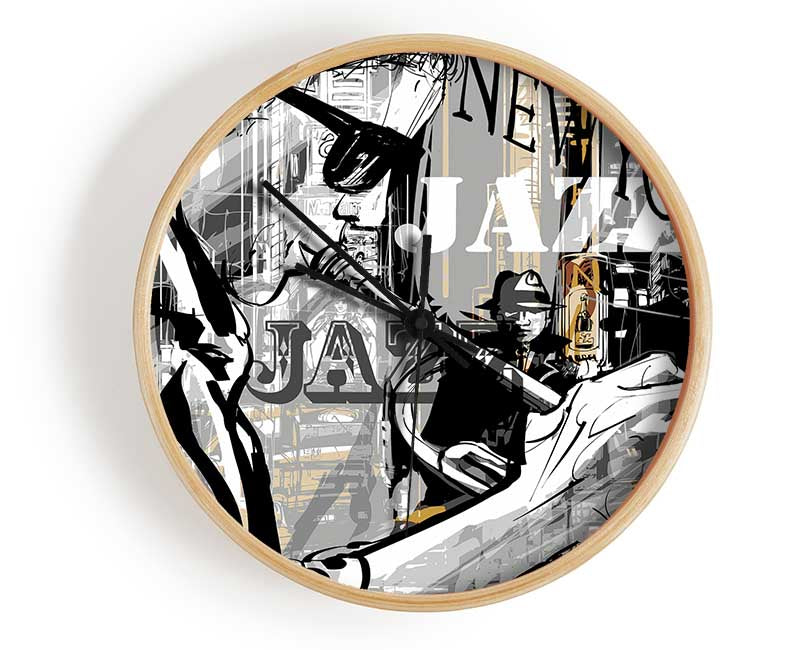 Jazz In NYC Clock - Wallart-Direct UK