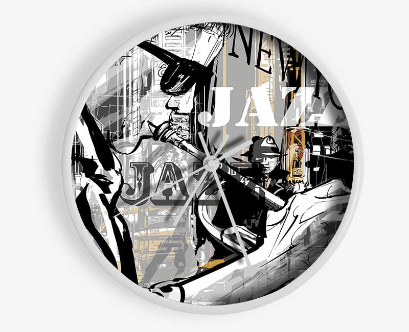 Jazz In NYC Clock - Wallart-Direct UK