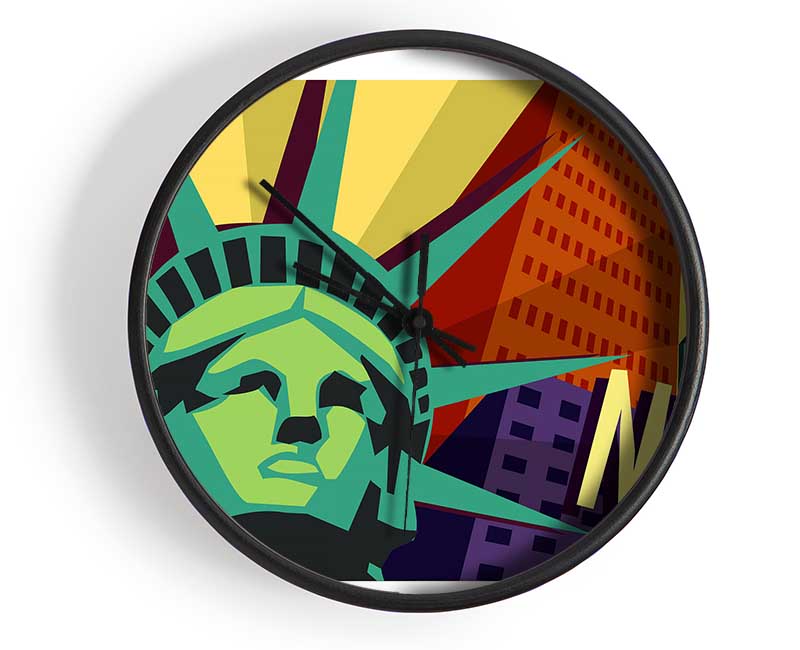 Funky Statue of Liberty Clock - Wallart-Direct UK