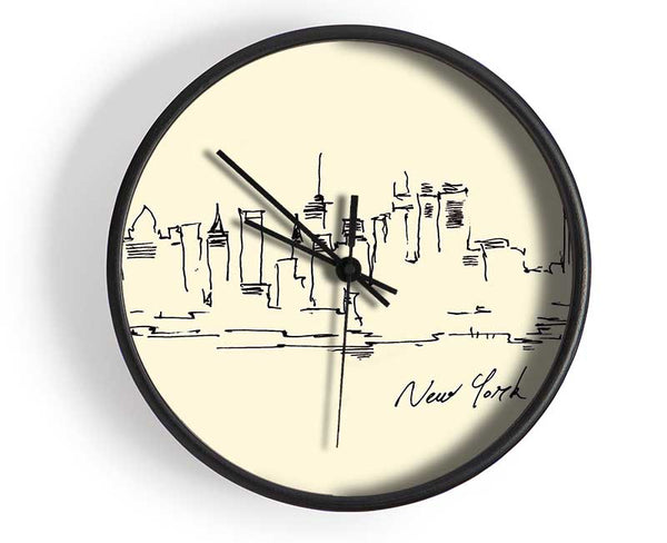 Outline Of The City 5 Clock - Wallart-Direct UK