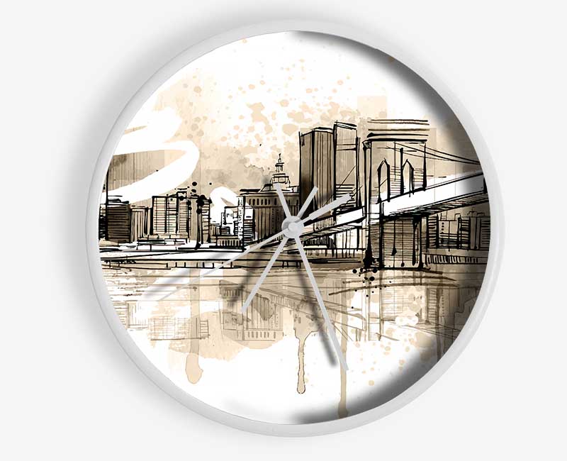 Outline Of The City 9 Clock - Wallart-Direct UK