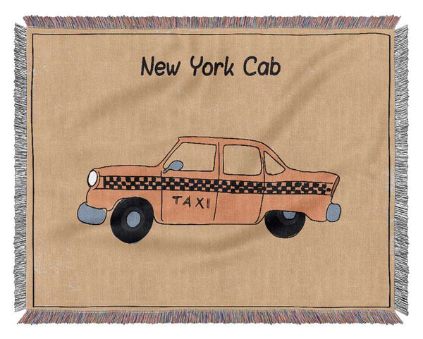 NYC Retro Cab Woven Blanket