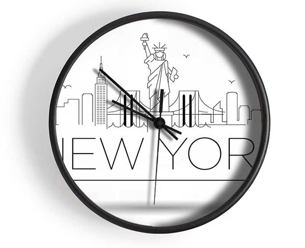 Outline Of The City 1 Clock - Wallart-Direct UK