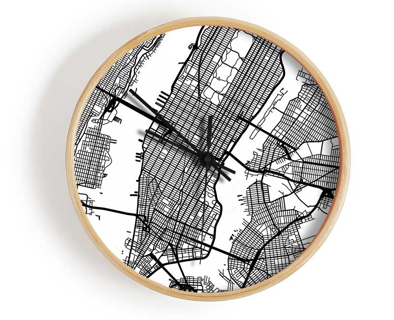 City Map Clock - Wallart-Direct UK