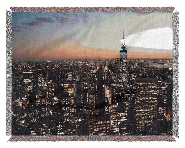 NYC The City That Never Sleeps Woven Blanket