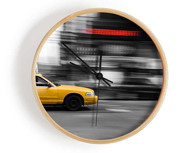 Movement Of The Yellow Cab Clock - Wallart-Direct UK