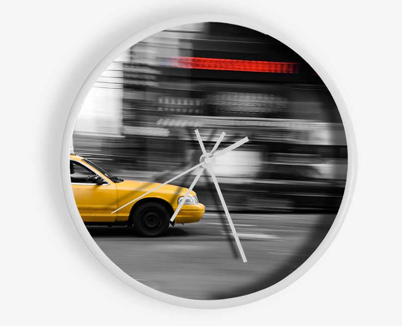 Movement Of The Yellow Cab Clock - Wallart-Direct UK