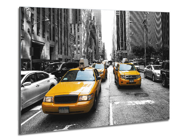 Yellow Cabs On The Inner City Steets