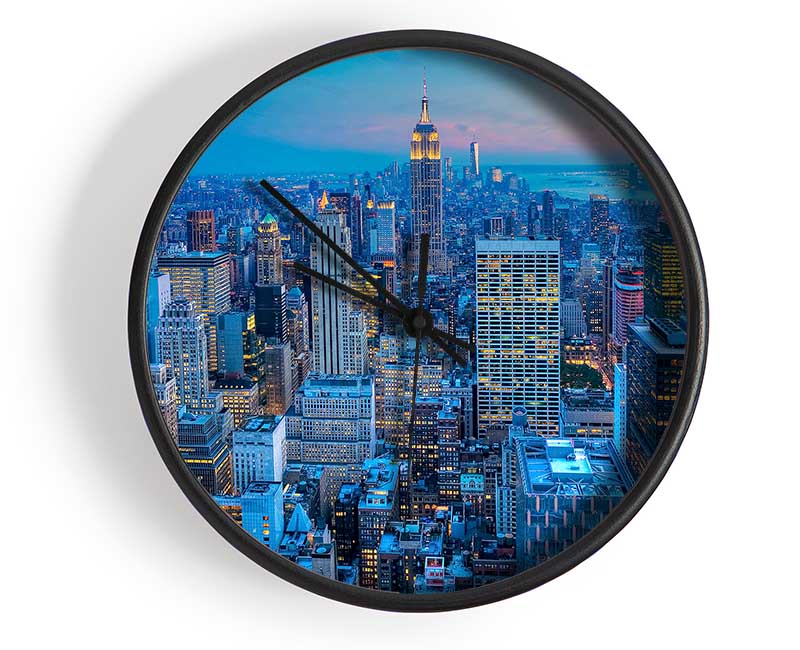 City Blues 1 Clock - Wallart-Direct UK