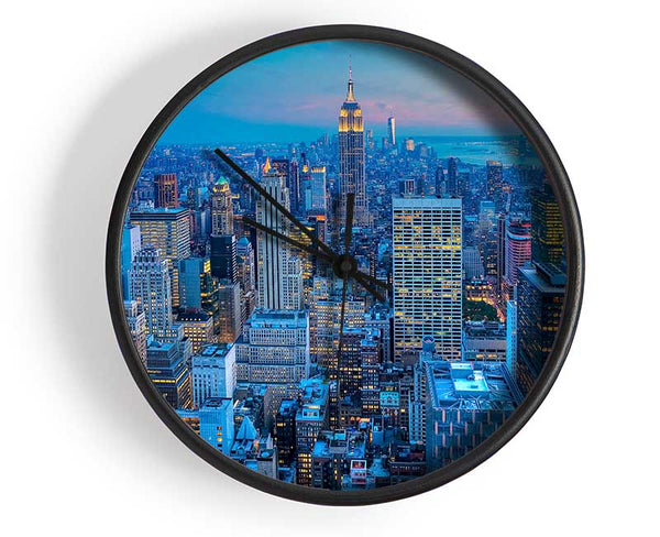 City Blues 1 Clock - Wallart-Direct UK