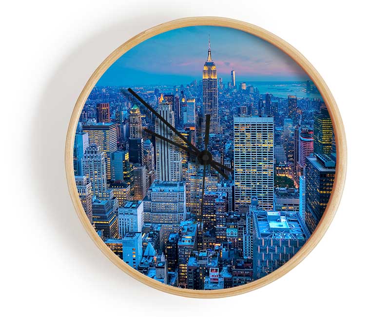 City Blues 1 Clock - Wallart-Direct UK