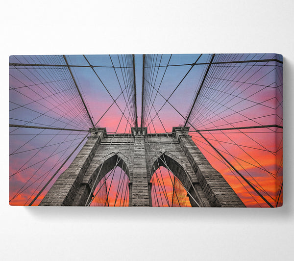 Fire Skies Above Brooklyn Bridge