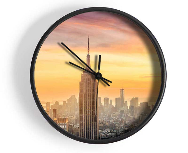 Misty Empire State Building Clock - Wallart-Direct UK